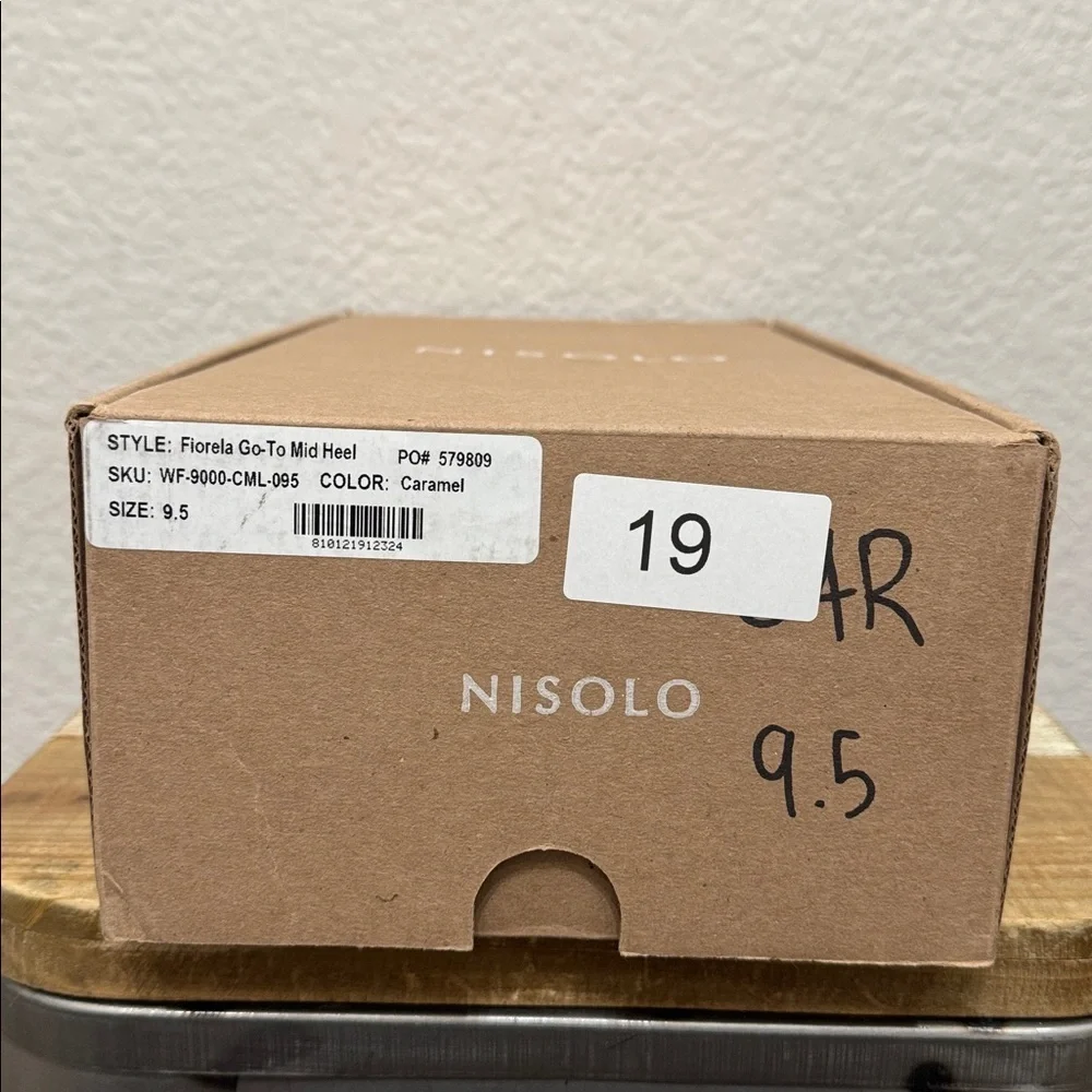 Nisolo Fiorela Go To Leather Mid Heel Caramel Size 9.5